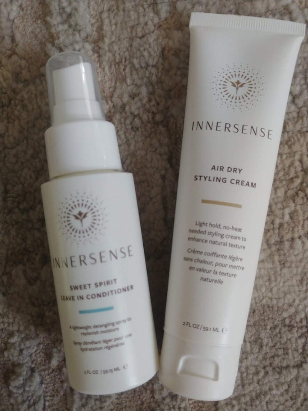 BRAND NEW Innersense travel size bundle of Leave-in Conditioner and Styling Crea